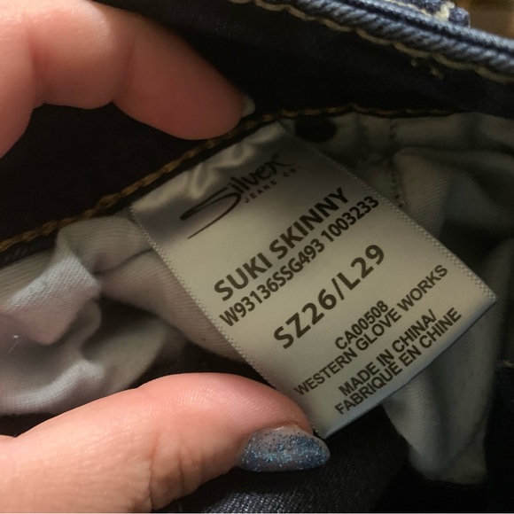 Silver Skinny Jeans - Picture 6 of 7